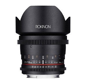 Rokinon DS10M-C 10mm T3.1 Cine Wide Angle Lens for Canon EF-S Digital SLR