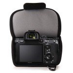 MegaGear MG1569 Ultra Light Neoprene Camera Case Compatible with Sony Alpha A7 III, A7R III, A9 (28-70mm) - Gray