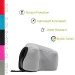 MegaGear MG1569 Ultra Light Neoprene Camera Case Compatible with Sony Alpha A7 III, A7R III, A9 (28-70mm) - Gray