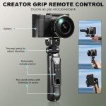 48MP Digital Cameras for Photography, 4K Video/Vlogging Camera for Vloggers, Autofocus Flip Screen Cameras for Photography,Tripod Grip, Wide-Angle & Macro Lens, Mic, Batteries（NBD-V01