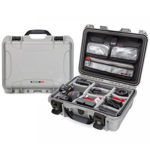 NANUK 920 Pro Photo Kit – Waterproof Travel Camera Hard Case with Padded Dividers & Lid Organizer, 16.7” x 13.4” x 6.8”, Dustproof & Impact-Resistant, Airline Carry-On Approved – Silver