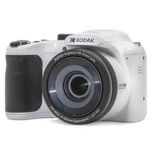 KODAK PIXPRO AZ255-WH 16MP Digital Camera 25X Optical Zoom 24mm Wide Angle Lens Optical Image Stabilization 1080P Full HD Video 3" LCD Vlogging Camera (White)