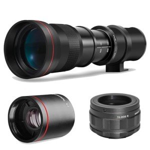 High-Power 420-1600mm f/8.3 Manual Telephoto Zoom Lens for Canon EOS R, EOS R3, EOS R5, EOS R6, EOS R6 II, EOS R7, EOS R8, EOS R10, EOS R50, EOS R100, EOS RP Mirrorless Cameras