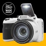 KODAK PIXPRO AZ425-WH 20MP Digital Camera 42X Optical Zoom 24mm Wide Angle Lens 1080P Full HD Video Optical Image Stabilization Li-Ion Battery 3" LCD Vlogging Camera (White)