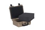 MEIJIA Portable All Weather Waterproof Protective Case,Hard Case,Camera Case With Customized Fit Foam,Fit Use of Drones,Camera,Equipments,Pistols,13.35 x11.63x5.98inches (Desert Tan)