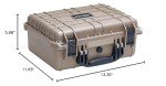 MEIJIA Portable All Weather Waterproof Protective Case,Hard Case,Camera Case With Customized Fit Foam,Fit Use of Drones,Camera,Equipments,Pistols,13.35 x11.63x5.98inches (Desert Tan)