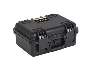MEIJIA Premium Waterproof Hard Compact Camera Case with customizable foam, 14.21"X11.42"X6.50",Elegant Black