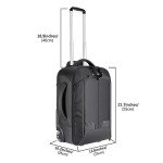 Neewer 2-in-1 Convertible Wheeled Camera Backpack, Rolling Luggage Case with Telescopic Handle and Anti-Shock Dividers for DSLR Cameras, Lenses, Hoods, Strobes, Tripod, and Other Accessories