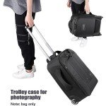 Neewer 2-in-1 Convertible Wheeled Camera Backpack, Rolling Luggage Case with Telescopic Handle and Anti-Shock Dividers for DSLR Cameras, Lenses, Hoods, Strobes, Tripod, and Other Accessories