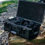 Tactical45 Hard Case with Foam - 22.4 x 14 x 9.4in Wheeled Hard Shell Waterproof Storage Case with Pluck Padding Protective Latching Suitcase for Rifles, Cameras, Handguns, Drones, and Electronics
