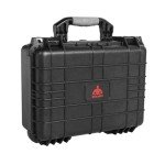 Jack Boss 16x 12.8x 6.8 Inch Hard Case, Portable Weather Waterproof Protective Camera Case with Customizable Foam, Fit Use of Drones, Camera, Equipments, Black