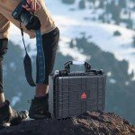 Jack Boss 16x 12.8x 6.8 Inch Hard Case, Portable Weather Waterproof Protective Camera Case with Customizable Foam, Fit Use of Drones, Camera, Equipments, Black