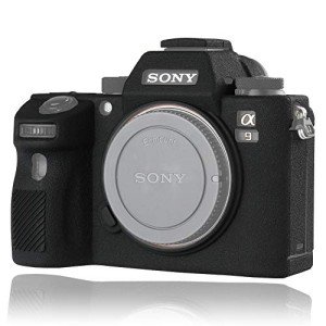 Easy Hood Camera Case for Sony A9 ILCE-9, Texture Surface, Anti-Scratch Soft Silicone Rubber Housing Case Shell Protective Cover (Black)
