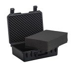 MEIJIA Premium Waterproof Hard Compact Camera Case with customizable fit foam,Full Protection with Light&Convenient Design,19.3"x15.25"x7.3".,Elegant Black