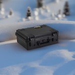 MEIJIA Premium Waterproof Hard Compact Camera Case with customizable fit foam,Full Protection with Light&Convenient Design,19.3"x15.25"x7.3".,Elegant Black