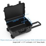 Regetek Waterproof Hard Case with Padded Divider & Wheels, 22 x 14 x 10 Inch Wheeled Rolling Case for Camera, Lenses, drones, Gear, Equipment,Shockproof,IP67,TSA Friendly, Inner 19.8"x 10.9" x 6.8"