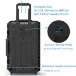 Regetek Waterproof Hard Case with Padded Divider & Wheels, 22 x 14 x 10 Inch Wheeled Rolling Case for Camera, Lenses, drones, Gear, Equipment,Shockproof,IP67,TSA Friendly, Inner 19.8"x 10.9" x 6.8"