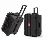 Regetek Waterproof Hard Case,27 x 20 x 13 Inch, Equipment Rolling Hard Case with Foam/Wheels/Retractable Handle for camera, Drone,tool, electronics,Shockproof, TSA Friendly, Inner 21.6"X 14.6"X10.2"