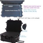 Regetek Waterproof Hard Case,27 x 20 x 13 Inch, Equipment Rolling Hard Case with Foam/Wheels/Retractable Handle for camera, Drone,tool, electronics,Shockproof, TSA Friendly, Inner 21.6"X 14.6"X10.2"