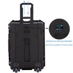 Regetek Waterproof Hard Case,27 x 20 x 13 Inch, Equipment Rolling Hard Case with Foam/Wheels/Retractable Handle for camera, Drone,tool, electronics,Shockproof, TSA Friendly, Inner 21.6"X 14.6"X10.2"