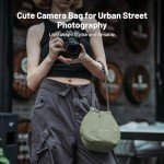 PGYTECH OneGo Drawstring Small Camera Bag, Soft Cute Camera Pouch Handbag compatible with Mirrorless Cameras/Nikon/Canon/Sony/Fuji Camera Case