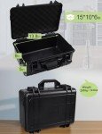YVUDW Camera Hard Case with Foam Protective Case Hard Shell Cases for Electronics Camera Large Travel Equipment Cases Waterproof Storage Box, 15" L x 10" W x 6" H