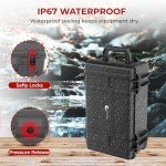 Reflex Camera Large Protective Hard Camera Case suitable for Drones, Lens, DSLR & Guns. Smooth Rolling Wheels Customisable Fit Foam, Waterproof IP67, Shockproof 21.5" x 13.6" x 9.3" inches