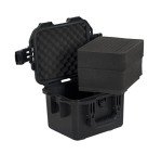 MEIJIA Premium Waterproof Hard Compact Camera Case with customizable fit foam,Full Protection with Light&Convenient Design,11.8"x9.82"x7.75",Elegant Black