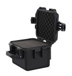 MEIJIA Premium Waterproof Hard Compact Camera Case with customizable fit foam,Full Protection with Light&Convenient Design,11.8"x9.82"x7.75",Elegant Black