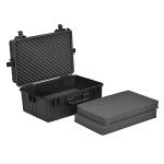 MEIJIA All Weather Waterproof Hard Camera Case,Hard Case with Customizable Fit Foam,Fit Use of Drones,Camera,Equipments,Pistols,Elegant Black (Black, 24.01"x16.92"X12.2")