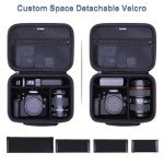 Camera Case Compatible with Canon EOS Rebel T7 / R100 / R50 / R5 / R6 Mark II / R7 / R8 / 90D / 5D Mark IV, Sony, Nikon DSLR Camera, Lens, Tripod, with 4 Pieces of Dividers and Shoulder Strap, Black