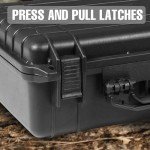 Jack Boss 18x 13.8x 8 Inch Hard Case, Portable Weather Waterproof Protective Camera Case with Customizable Foam, Fit Use of Drones, Camera, Equipments, Black