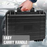 Jack Boss 18x 13.8x 8 Inch Hard Case, Portable Weather Waterproof Protective Camera Case with Customizable Foam, Fit Use of Drones, Camera, Equipments, Black