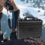 Jack Boss 18x 13.8x 8 Inch Hard Case, Portable Weather Waterproof Protective Camera Case with Customizable Foam, Fit Use of Drones, Camera, Equipments, Black