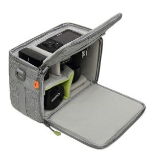 svatin Camera Insert Bag,Shockproof &Pressure-proof Dual Opening Camera Lens Cube Case Bag,Digital DSLR SLR Mirrorless Cameras Accessories Storage Pouch Compatible for Canon,Nikon,Sony,Panasonic(S)