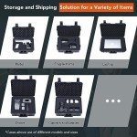 Lykus HC-3820 Waterproof Hard Case with Customizable Foam Insert, Interior Size 14.96x11.02x6.5 in, Suitable for camera, lens, drone, mic, flashlight, projector, electronics, tools, and more