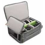 svatin Camera Insert Bag,Shockproof &Pressure-proof Dual Opening Padded Camera Lens Cube Case Backpack,Digital DSLR SLR Mirrorless Cameras Storage,Suitable for mountaineering bags over 20 liters(M)