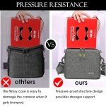 svatin Camera Insert Bag,Shockproof &Pressure-proof Dual Opening Padded Camera Lens Cube Case Backpack,Digital DSLR SLR Mirrorless Cameras Storage,Suitable for mountaineering bags over 20 liters(M)