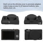 Canboc Case for Canon PowerShot G7X Mark III Digital Camera, 1* Hard Carrying Case + 1* Soft Silicone Cover with Removable Lens Cover, Black (Case Only)