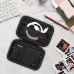 Canboc Case for Canon PowerShot G7X Mark III Digital Camera, 1* Hard Carrying Case + 1* Soft Silicone Cover with Removable Lens Cover, Black (Case Only)