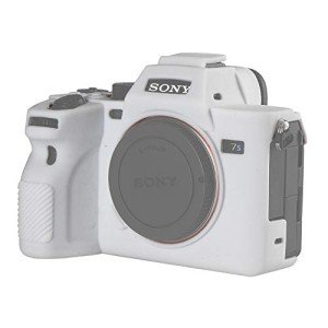 Easy Hood Camera Case for Sony Alpha 7S III a7S III ILCE-7SM3 A7SM3 A7S III A7SIII, Texture Surface, Anti-Scratch Soft Silicone Rubber Protective Camera Cover Detachable Protector Shell (White)