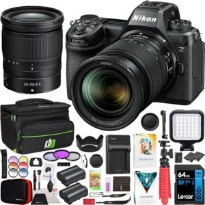 Nikon Z6III Full Frame Mirrorless FX 6K Camera Body with NIKKOR 24-70mm F4 S Lens 1892 Bundle Including Deco Gear Photography Bag + Extra Battery + LED + Filters + Software Kit and Accessories