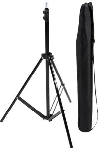 Amazon Basics Aluminum Light Photography Tripod Stand with Case - 2.8 - 6.7 feet, Black