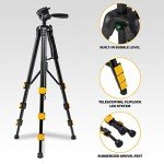 KODAK PhotoGear 2-in-1 Tripod & Monopod with Remote | Lightweight 70” 4-Section Flip-Lock, Converts to 64.5” Monopod | QuickRelease Plates 3-Way Swivel Head Bubble Level Bonus Tripod E-Guide & Case