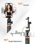 EUCOS 62" Phone Tripod, Tripod for iPhone & Selfie Stick Tripod with Remote, Extendable Phone Tripod Stand & Travel Tripod, Solidest Cell Phone Tripod Compatible with iPhone/Android
