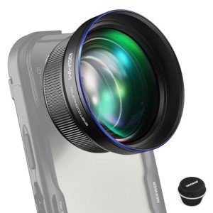 NEEWER HD 85MM Telephoto Phone Lens Only for 17mm Thread Backplate, 2.5X Magnification Compatible with SmallRig NEEWER iPhone Samsung Phone Cage Case with 17mm Lens Adapter, LS-59