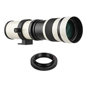 Andoer Camera MF Super Telephoto Zoom Lens F/8.3-16 420-800mm T2 Mount with AI-Mount Adapter Ring Universal 1/4 Thread Replacement for Nikon AI-Mount D50 D90 D5100 D7000 D3 D5100 D3100 D3000 D60