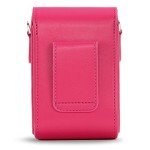 MegaGear Leather Camera Case with Strap compatible with Canon PowerShot G7 X Mark III, G7 X Mark II, G7 X - MG1255, Hot Pink