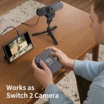 EMEET C960 Webcam with Tripod, 1080P Webcam with Microphone, Adjustable Height Mini Tripod, C960 Web Camera with Privacy Cover, Plug & Play with Stand for Zoom/Skype/YouTube/FaceTime