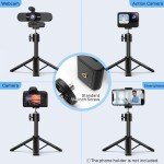 EMEET C960 Webcam with Tripod, 1080P Webcam with Microphone, Adjustable Height Mini Tripod, C960 Web Camera with Privacy Cover, Plug & Play with Stand for Zoom/Skype/YouTube/FaceTime